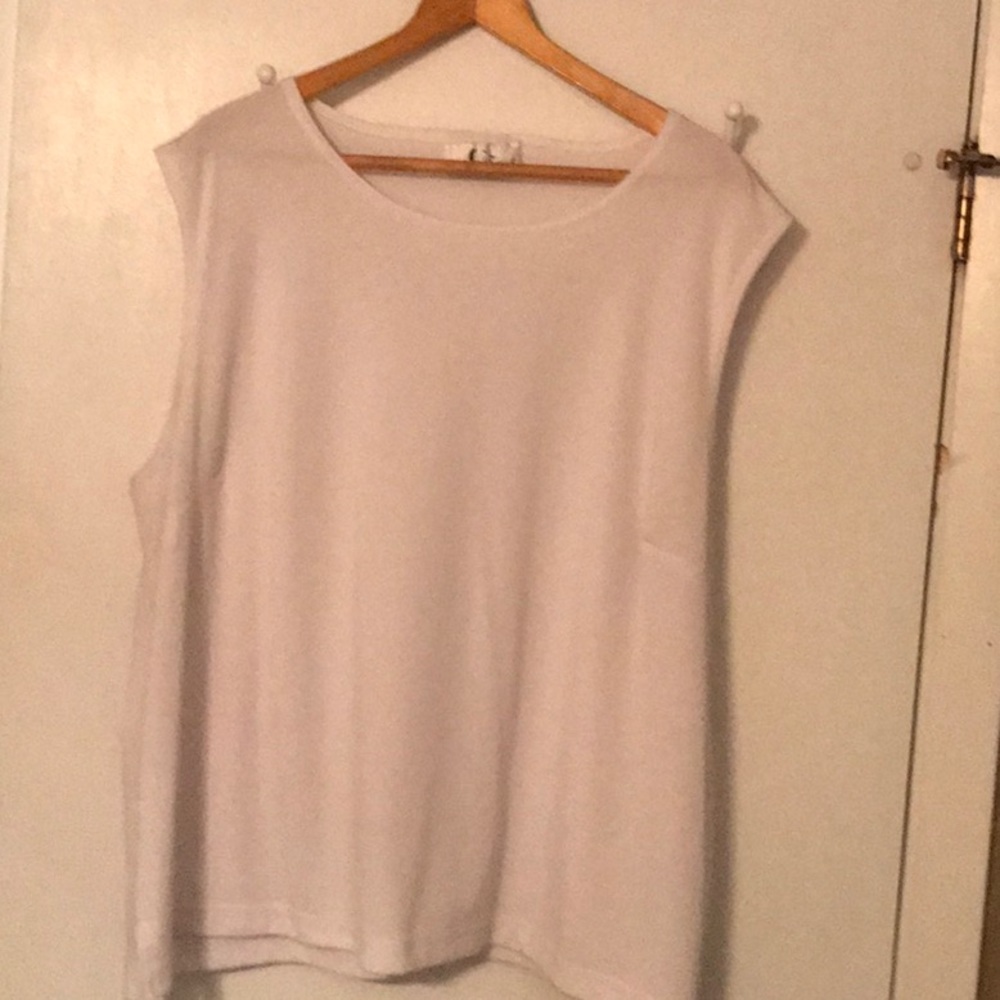 White Sleeveless Top